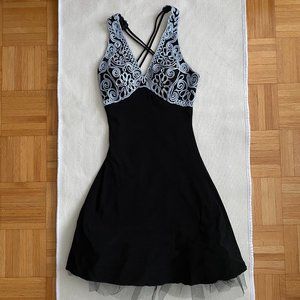 Little Black Dress - Black with Silver Glitter Details on the top - Size Small